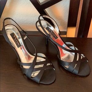 Nina black formal heel sandals 7.5